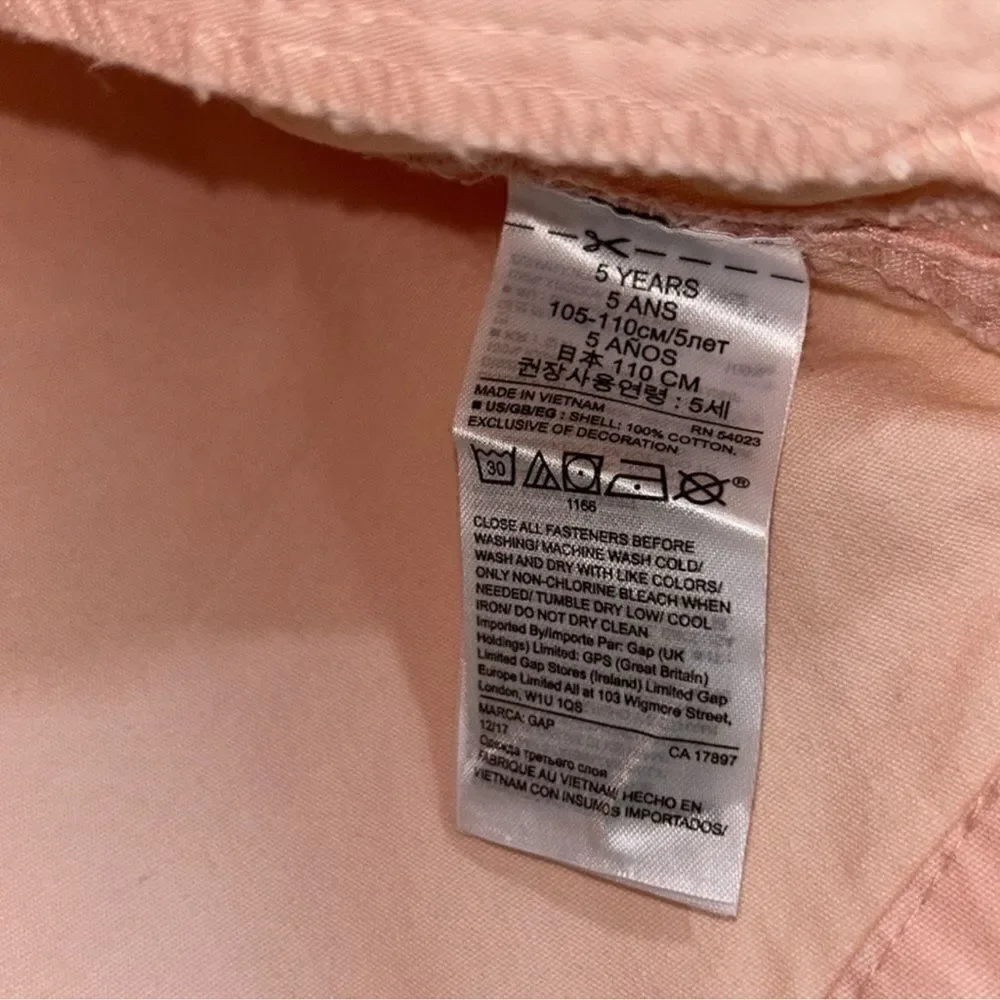 Gap Girls Kids Shirt Coral Jacket(Size 5yrs)